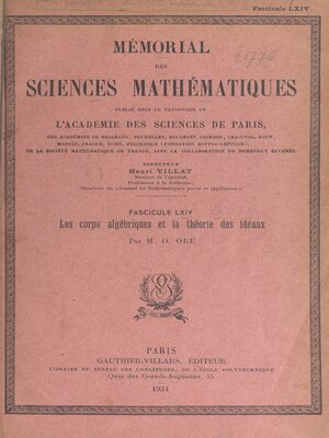 cover image of Les corps algébriques et la théorie des idéaux